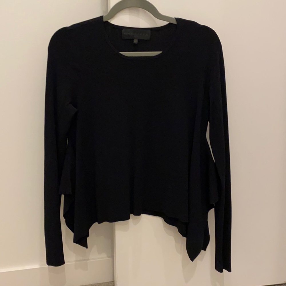 Kendall + Kylie Black Long Sleeve Top